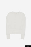 Hiles wide rib round-neck cardigan