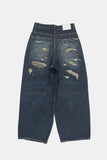 Bay vintage back parachute denim pants