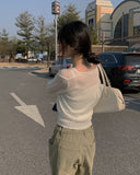 Lizu Delicate V-Neck Crop Cardigan