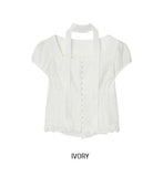 Delre Sheer Wrinkle Blouse
