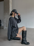 [U-BASIC] Want slit oversized fit long sleeve