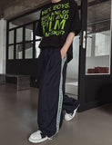 Route Track Color Matching Wide Pants