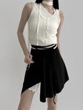 Pea Unbalanced Wrap Skirt