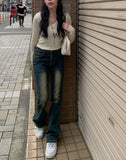 Ruffie Bootcut Seawashing Denim Pants