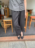 [BAONHAUS] Dairen Color Matching Roll-up Capri Pants