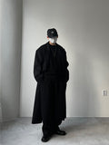 Hidden Maxi Long Black Coat