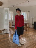 Slick Linen V-Neck Knit