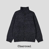 Stack High Neck Button Knit Cardigan