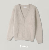 Glow Angora Y-neck Cardigan