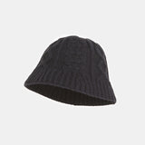 Cable knitting bucket hat