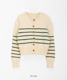 Ketil stripe round knit cardigan