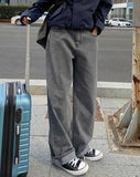 Maid Wide Washing Denim Pants