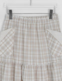Shuning Check Pocket Midi Skirt