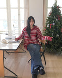 Booz Stripe Collar Overfit Knit