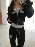 Kase Number Hood Zip-Up Pants Training Set