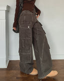 Torti cut stitch denim cargo pants