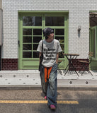 Wavy Washing Pin Tuck Balloon Denim Pants