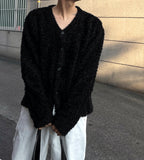 Ethnic fur cardigan