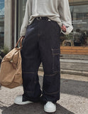 Abe Raw Stitch Cargo Denim Pants