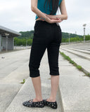 Menie Slit Span Capri Pants