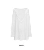 Awning Deep V-Neck Long Sleeve