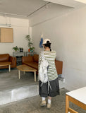[unisex] Nazuna Summer Linen Stripe Over Knit