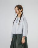 [AG.W] Wappen Stand Neck Crop Sweat Shirt