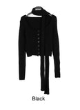 Seen Knit Muffler Cardigan SET