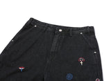 Mushroom Stitch Bermuda Denim Pants
