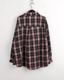 Deva vintage check brushed outer long sleeve shirt
