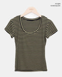 Peple Stripe Short Sleeve T-shirt