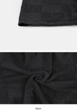 Checkerboard cotton mesh hood zip-up