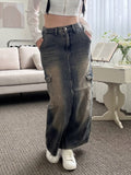 Work cargo long skirt