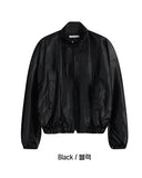 Glossy Coated Blouson Jumper