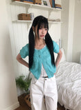 Meku Knit Short Sleeve Cardigan