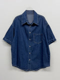 [Short sleeve ver.] Lucky denim loose fit shirt