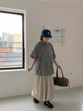 [unisex] Zindi Check Over Short Sleeve Shirt