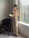 Junien Square Stripe Sleeveless Knit