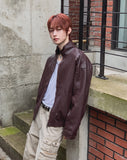 Raoul High-Neck Leather Jacket