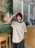 [unisex] Binnimo Pocket Ringer Over Short Sleeve Tee