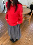 Heyo Check Banding Long Skirt