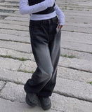 Keypin Black Washing Wide Pants