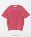 [unisex] Hippon Linen Round Over Short Sleeve Knit - Linen 55%