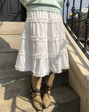 Hanyu Frill Midi Skirt