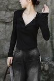 Slit Tencel Long Sleeve