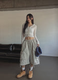 Side rope pig Bermuda cargo pants