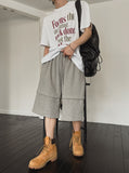 Scar embroidery bermuda pants