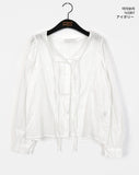 Kirvin guest look button strap-lined blouse