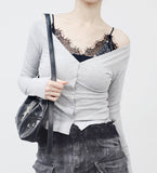 Montia Cardigan + Lace Sleeveless