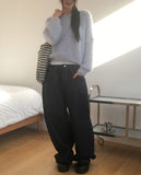 Poville Snowflake Fluffy Off-Shoulder Boat Neck Knit